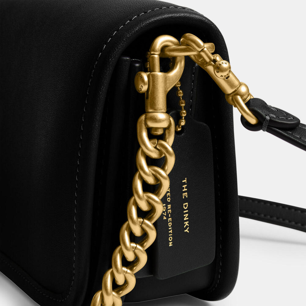 Authentic NWT Women Coach Dinky Bag in Black and Brass hardware - Picture 2 of 10